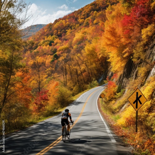 Autumn Cycling Adventure Through Scenic Nature