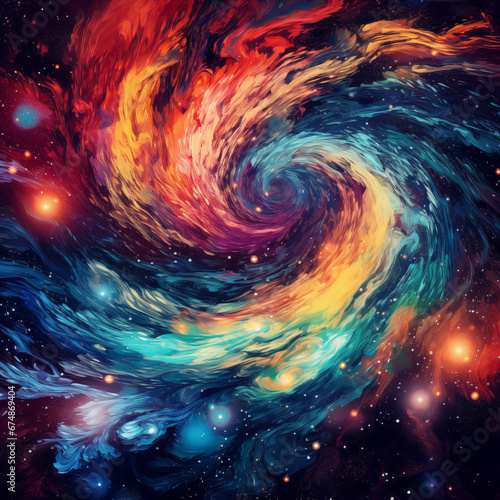 Abstract galaxy vibrant background swirl