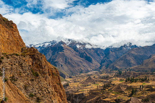 Colca Canyon landscape in summer, Arequipa, Peru.