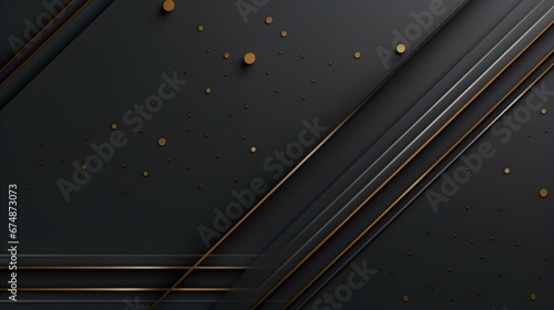 Anthracite Background of minimalistic Stripes and Dots. Colorful Wallpaper photo