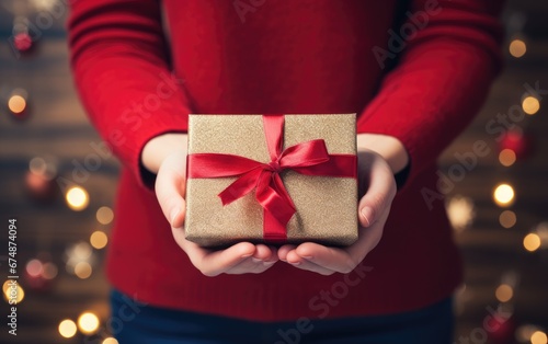Hands holding a box that is...