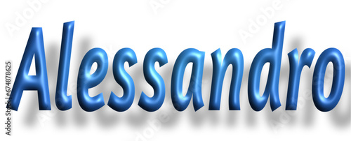 Alessandro - light blue/ blue color -writen name - ideal for websites, emails, presentations, greetings, banners, cards, books, t-shirt, sweatshirt, prints, cricut, silhouette,	
