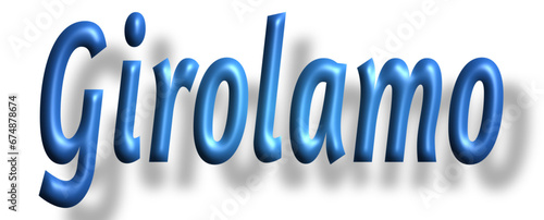 Girolamo - light blue/ blue color -writen name - ideal for websites, emails, presentations, greetings, banners, cards, books, t-shirt, sweatshirt, prints, cricut, silhouette,	
