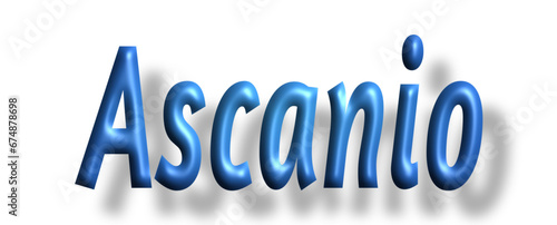 Ascanio - light blue/ blue color -writen name - ideal for websites, emails, presentations, greetings, banners, cards, books, t-shirt, sweatshirt, prints, cricut, silhouette,	