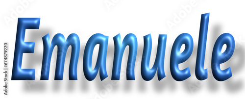 Emanuele - light blue/ blue color -writen name - ideal for websites, emails, presentations, greetings, banners, cards, books, t-shirt, sweatshirt, prints, cricut, silhouette,	