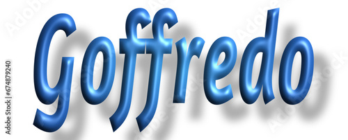Goffredo - light blue/ blue color - writen name - ideal for websites, emails, presentations, greetings, banners, cards, books, t-shirt, sweatshirt, prints, cricut, silhouette,	