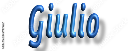 Giulio - light blue/ blue color -writen name - ideal for websites, emails, presentations, greetings, banners, cards, books, t-shirt, sweatshirt, prints, cricut, silhouette,	
