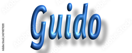 Guido - light blue/ blue color -writen name - ideal for websites, emails, presentations, greetings, banners, cards, books, t-shirt, sweatshirt, prints, cricut, silhouette,	