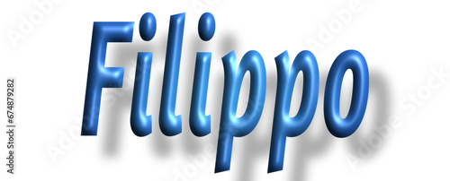Filippo -  light blue/ blue color -writen name - ideal for websites, emails, presentations, greetings, banners, cards, books, t-shirt, sweatshirt, prints, cricut, silhouette,	