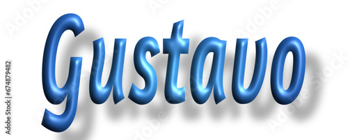Gustavo - light blue/ blue color - writen name - ideal for websites, emails, presentations, greetings, banners, cards, books, t-shirt, sweatshirt, prints, cricut, silhouette,	