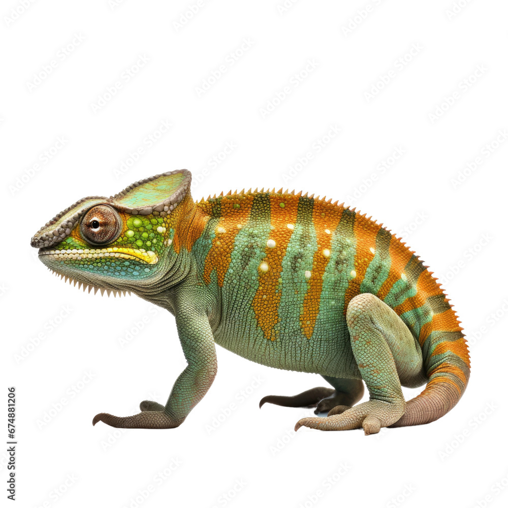 Obraz premium Chameleon, side view, wild animal portrait