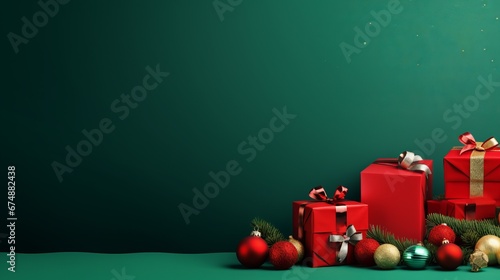 christmas style green background for text