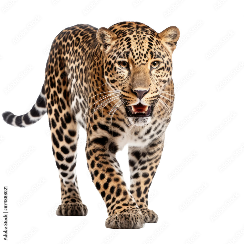 Jaguar big cat on transparent background, wild animal portrait Jaguar big cat on transparent background, wild animal portrait