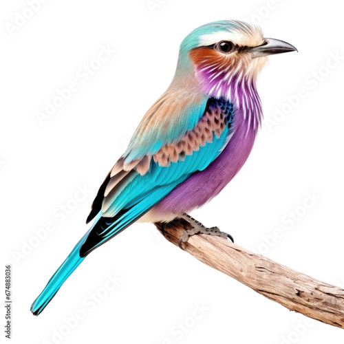 Lilac-breasted Roller on Transparent Background