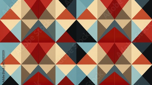 Geometric patterns with contrasting color palettes
