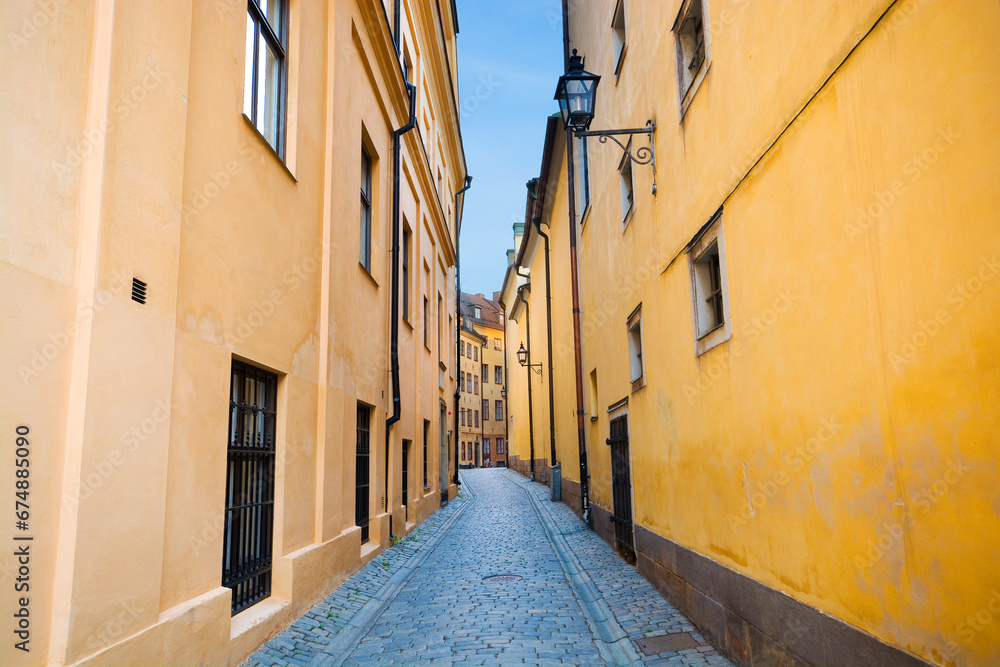Obraz premium Street of the Old Town of Stockholm, Sweden