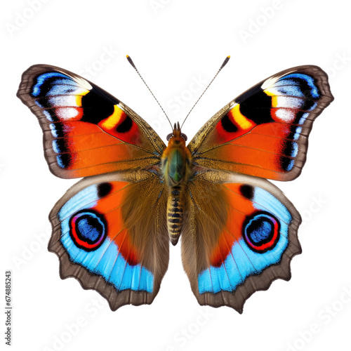 Peacock Butterfly on Transparent Background © leftmade