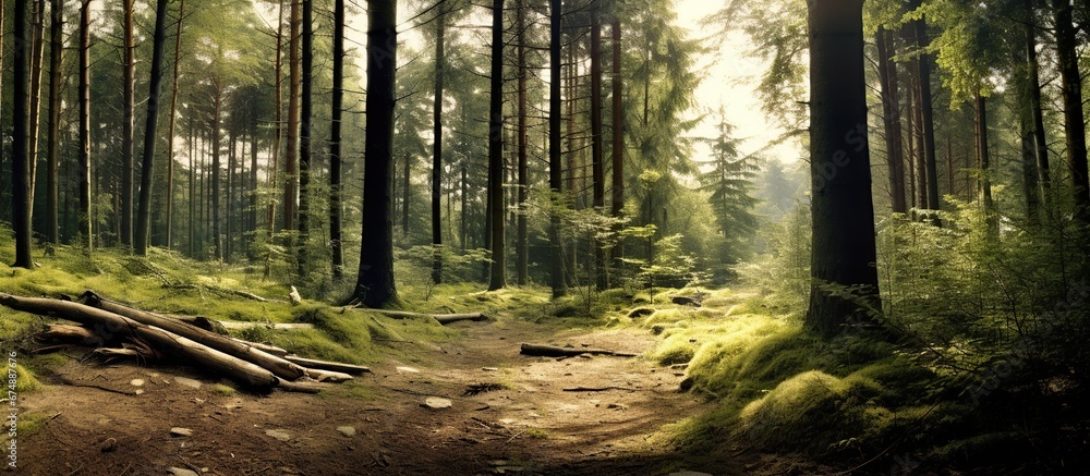 Obraz premium Into the forest. Nature composition.