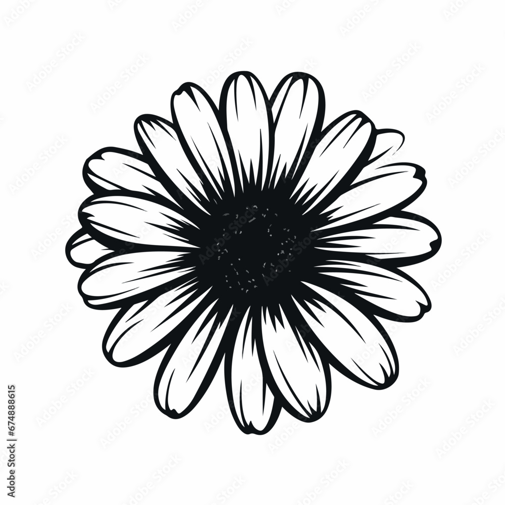 Gerbera in cartoon, doodle style. 2d vector illustration in logo, icon style. AI Generative