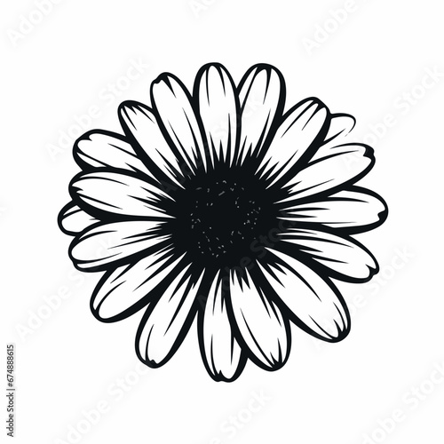 Gerbera in cartoon, doodle style. 2d vector illustration in logo, icon style. AI Generative