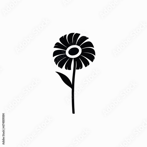 Gerbera in cartoon  doodle style. 2d vector illustration in logo  icon style. AI Generative