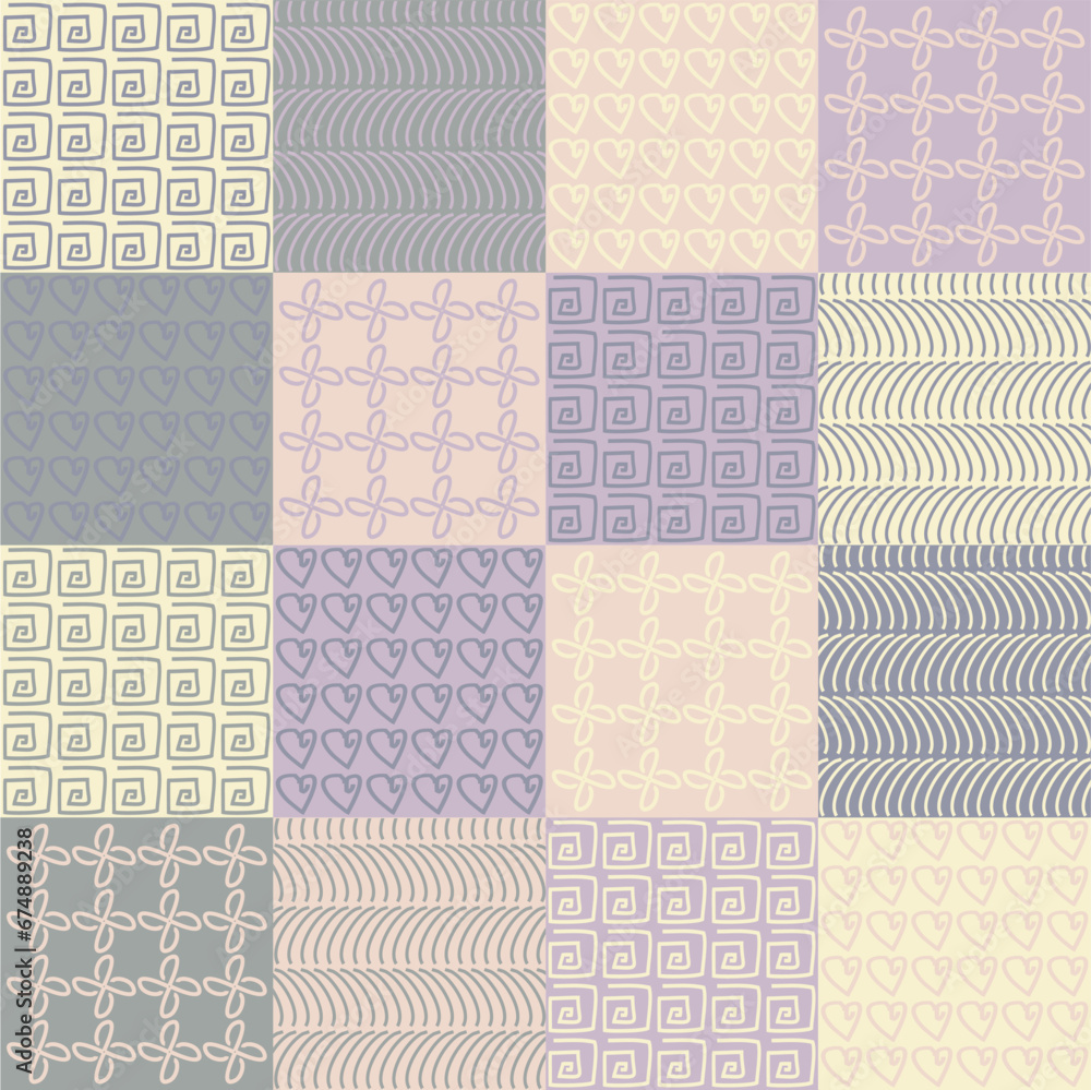 patchwork background with different patterns patchwork background with different patterns
