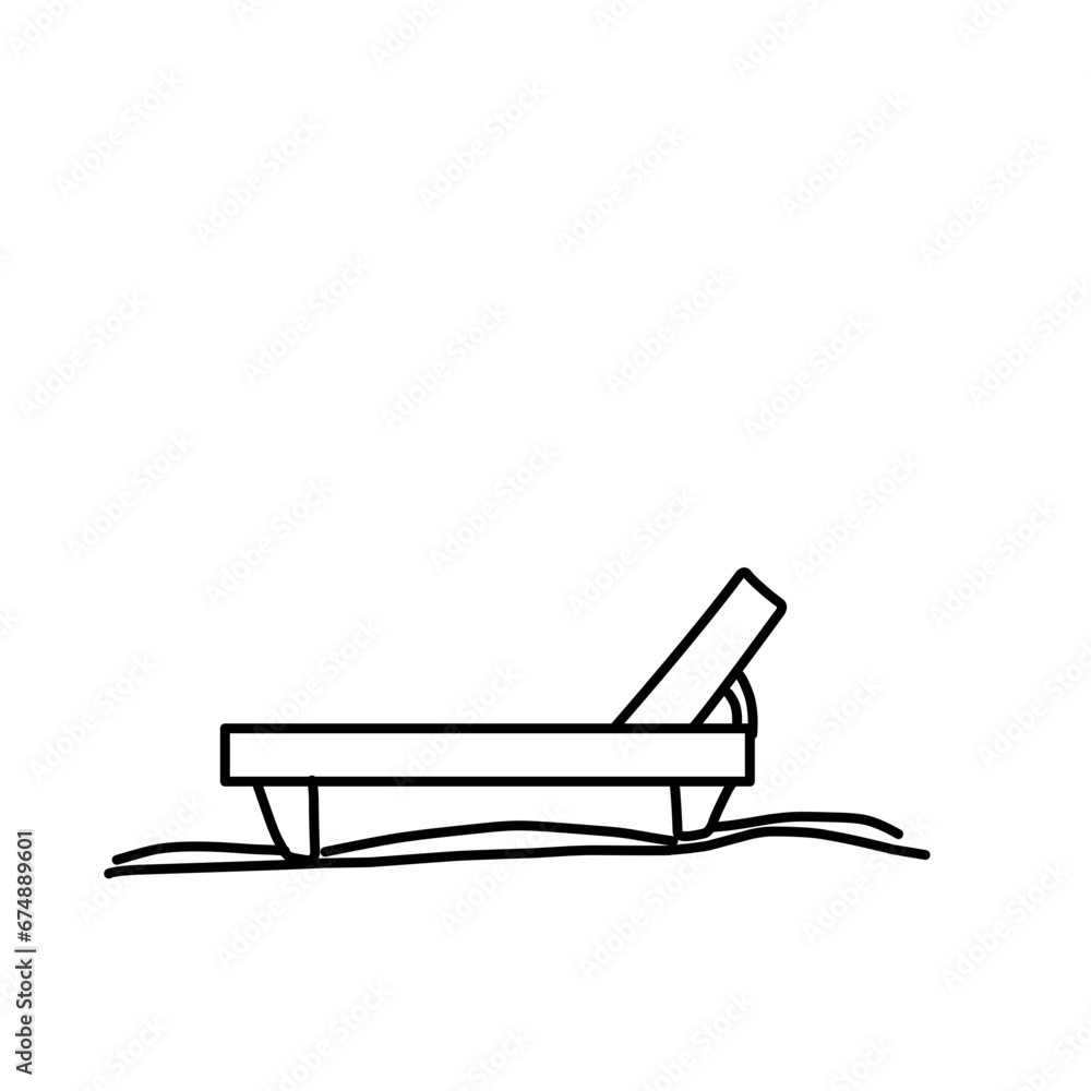 Beach Chair Outline Vector Beach Chair Outline Vector