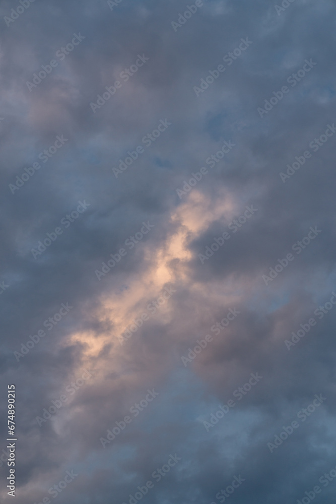 Beautiful sunset sky. Clouds at sunset