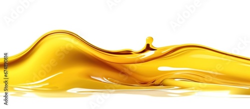 olive oil splashing isolated on white background photo