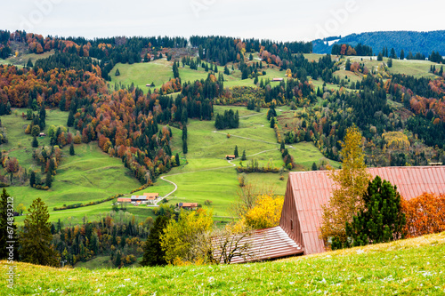 Bavarian alps landscape in autumn