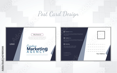 Corporate business postcard or EDDM postcard design template