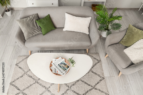 Interior of light living ro...