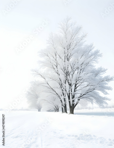 trees in snow