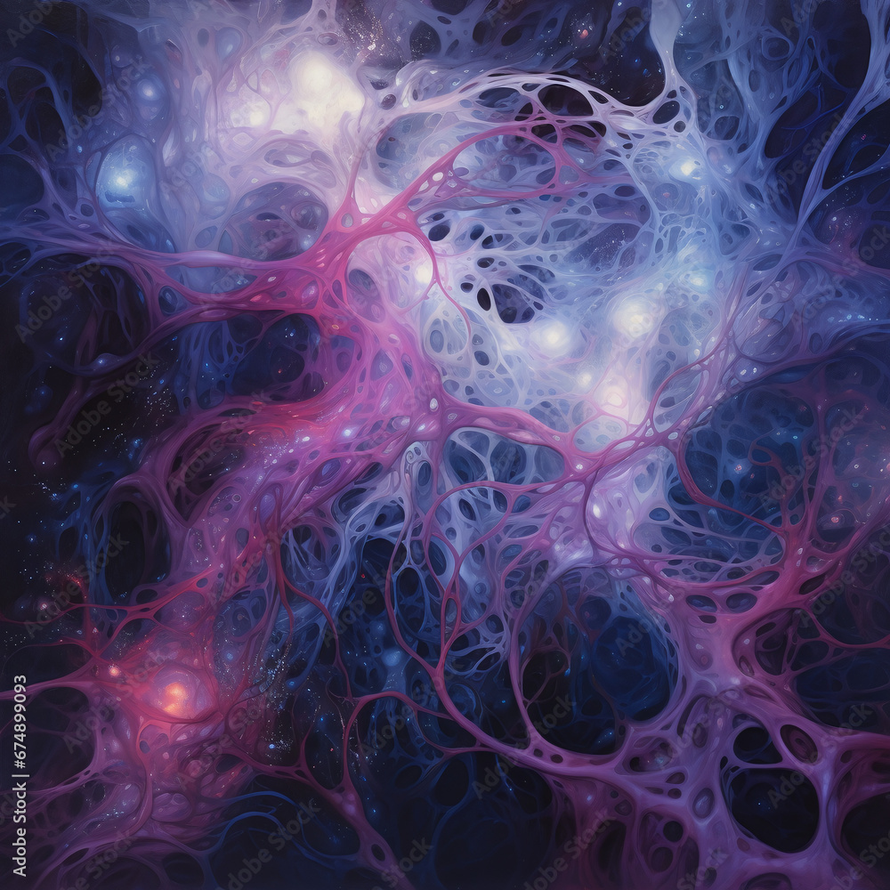 Obraz premium dark blue and purple space