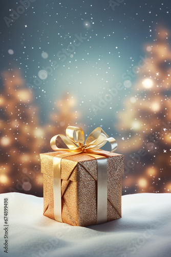 christmas background with gift boxes and christmas tree © Grumpy