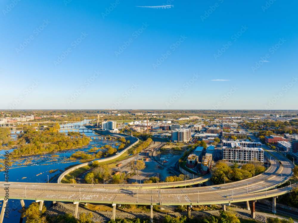 Aerial photo Richmond VA circa 2023