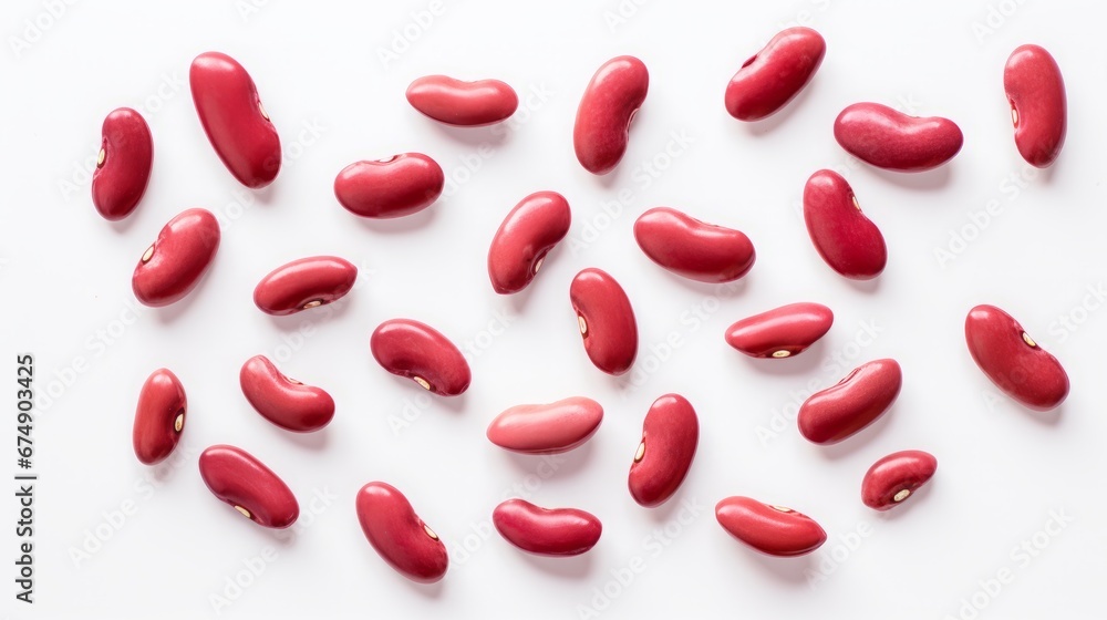 beans on a white background isolated. beans on a white background isolated.