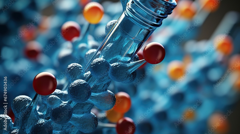 Biochemist of Scientist holds blood sample for Human placental lactogen ...