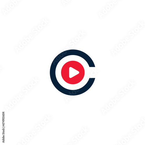 Letter c reel recording video logo for design, entertainment, illustration, icon, industry, vector, letter, c, reel, recording, video, cinema, film, movie, camera, industry, multimedia, production