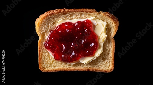 sandwich with jam and butter. photo