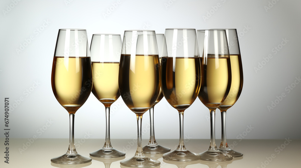 Glasses of champagne, Generative AI