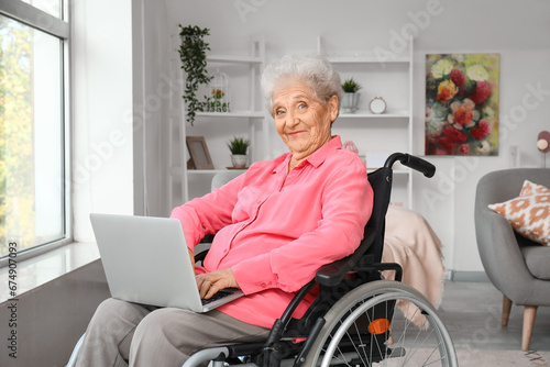 Senior woman in wheelchair ...