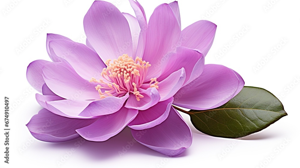 Fototapeta premium Purple magnolia flower, Magnolia felix isolated on white background, with clipping path