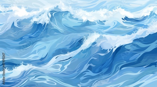 blue sea waves background. © Yahor Shylau 