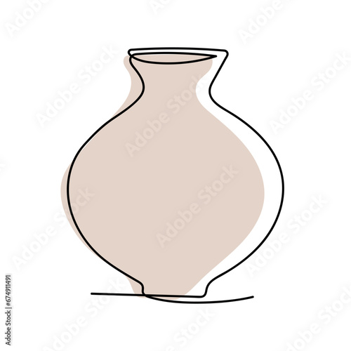 collections of vases and amphorae. Ceramic vase, ancient Greek illustration for a pot. Vector linear illustration. line art. color.
