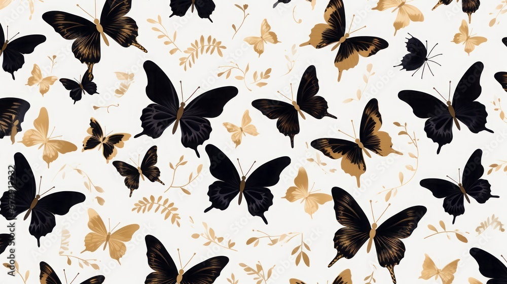 Fototapeta premium background a lot of butterflies.