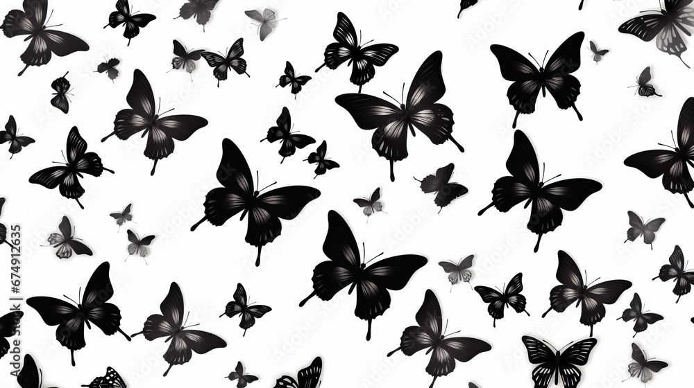 background a lot of butterflies. - obrazy, fototapety, plakaty 