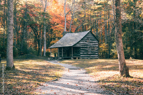 Fall Foliage At Carter Shields Cabin Cades Cove Smoky Mountains