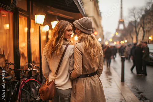 Loving couple of young wome...
