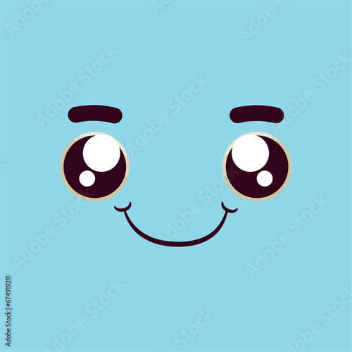 Isolated cute happy facial expression Vector